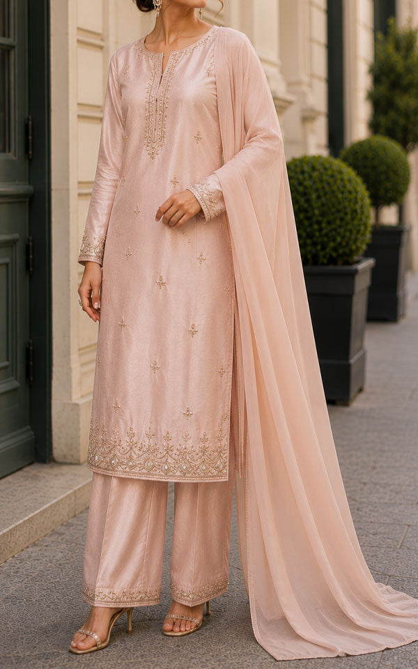 Blush Pink Formal Suit | Mahveen Studio Elara