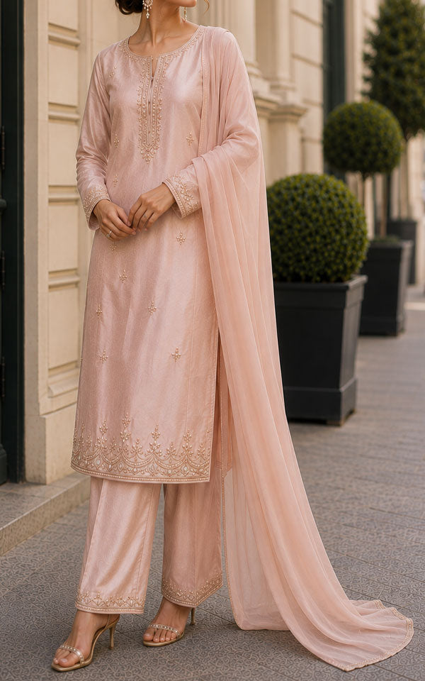Blush Pink Formal Suit | Mahveen Studio Elara